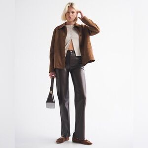 Abercrombie & Fitch High Rise 90s Relaxed Vegan Leather Pant